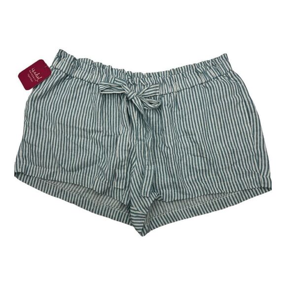 Isabel Maternity striped linen blend shorts - Picture 1 of 3
